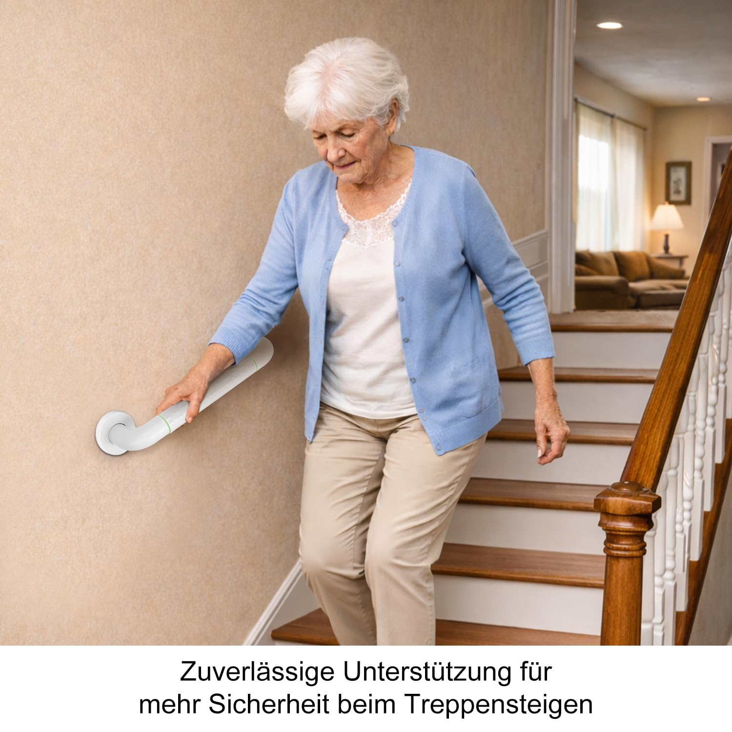 supregear Haltegriff Bad, Edelstahl Rutschfeste Haltegriffe, WC Haltestange Dusch Griff Badewannen Griff Sicherheitsgriff für Schwangere Kinder Senioren, 30 cm