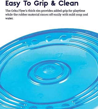 Petstages Orka Flyer Royal Blue Flying Disc لعبة جلب الكلاب