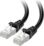 Cable Matters Snagless Shielded Cat6A Ethernet Cable 150 ft (SSTP, SFTP Shielded Ethernet Cable, Shielded Cat6 Cable, Cat 6 Shielded Network Cable) in Black