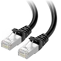 Vista 1 de Cable Matters Cable Ethernet Cat 6A blindado sin enganches de 10 Gbps, 75 pies, cable Cat 6A, cable Cat6A, cable Ethernet, negro