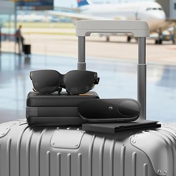 INAIR 2 Pro Go Pack, Portable AR Smart Glasses Bundle with AI Pod & Foldable Keyboard, 6-Screen Display, Real-Time 2D to 3D, PC Streaming, All-in-One Spatial Computing Kit