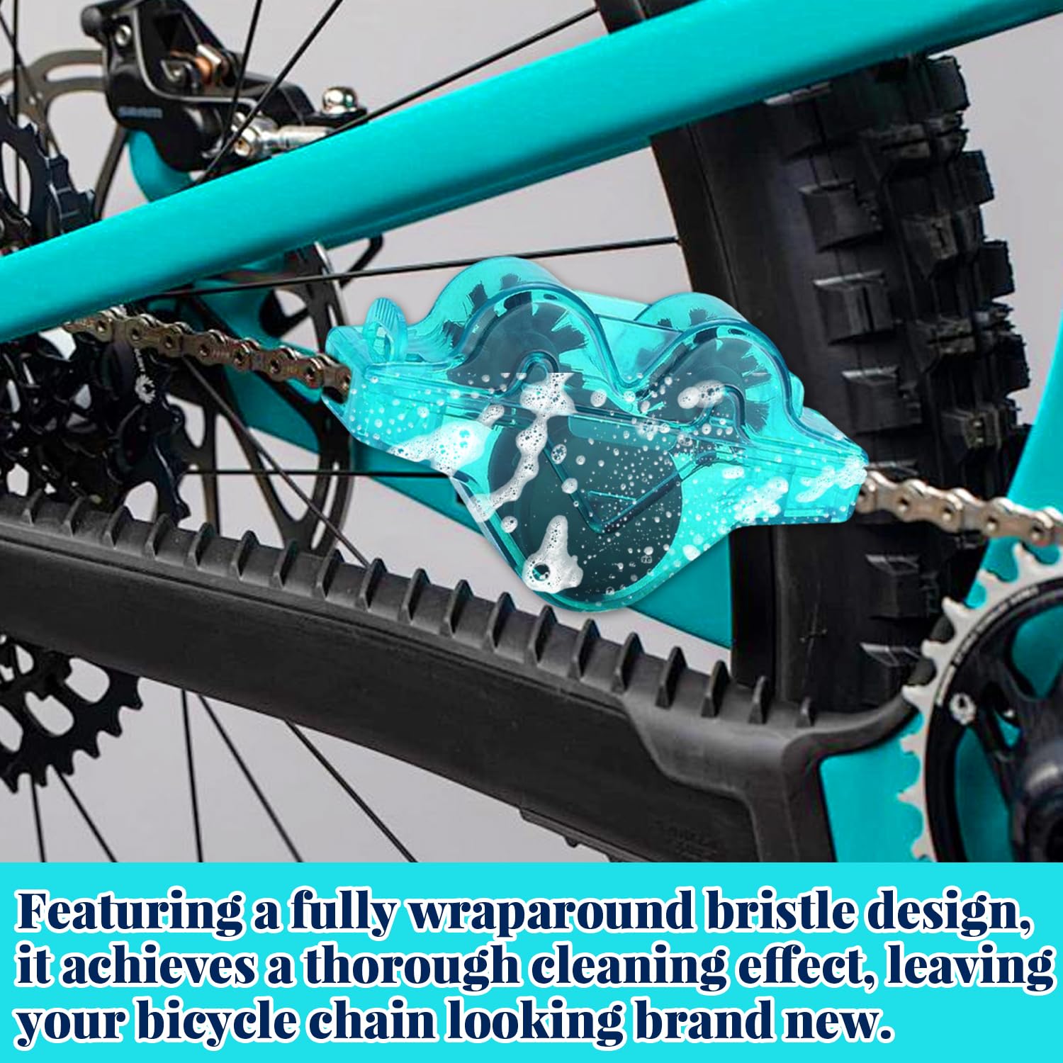 Kit pulizia catena bici, Dispositivo di pulizia della catena, Pulitore per catena della bicicletta, Strumento per la pulizia della catena della bici, Per Tutti I Tipi Di Biciclette