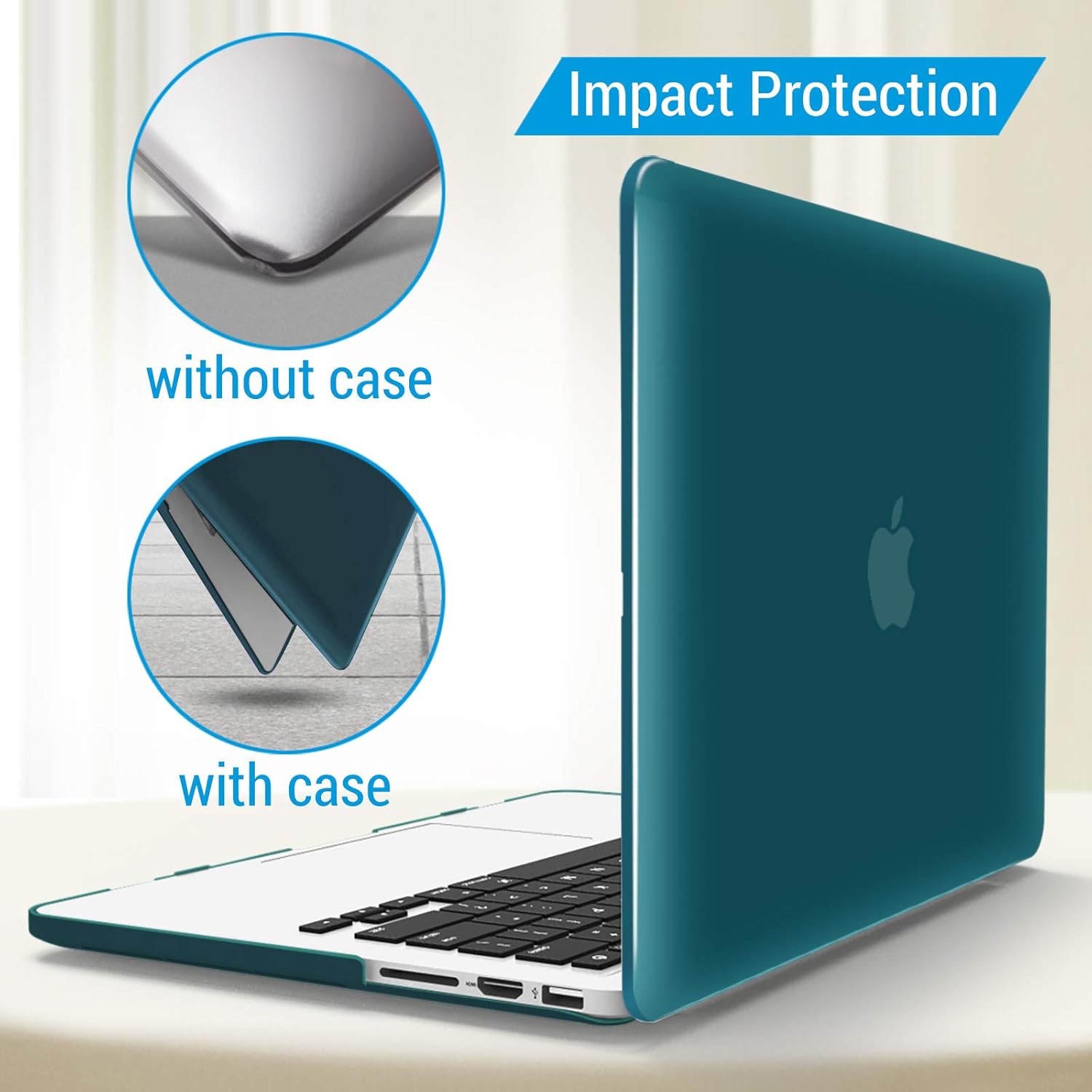 IBENZER Compatible with MacBook Pro 13 Inch Case 2015 2014 2013 end 2012 A1502 A1425, Hard Shell Case & Keyboard Cover & Screen Protector for Old Version Apple Mac Retina 13, Quetzal Green, R13QUGN+2 For Macbook Pro Retina 13" A1502/A1425 Quetzal Green