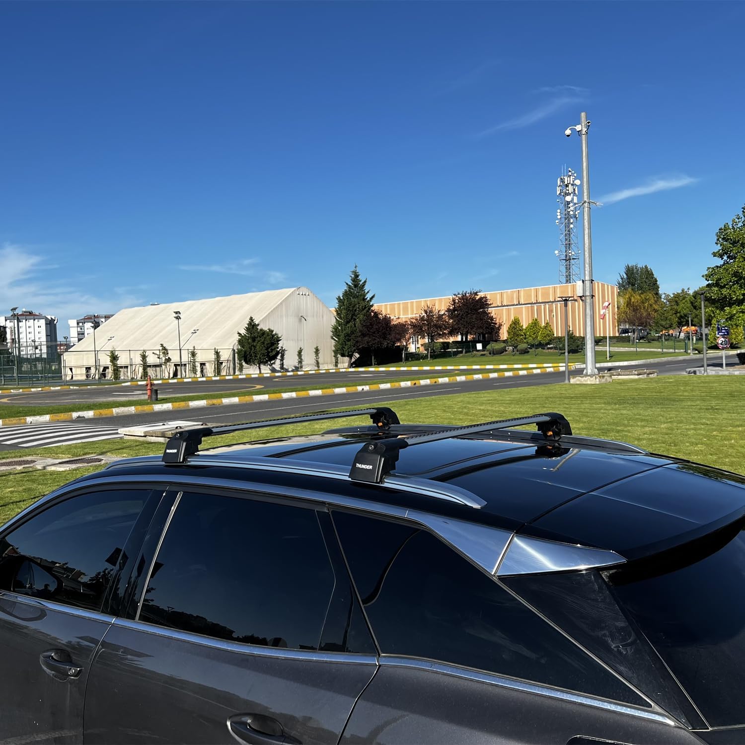 SKTU Funda Para Gafas De Coche Compatible Con Volvo XC40 XC60 XC90 Para Coche, Caja De Almacenamiento De Material ABS (gris