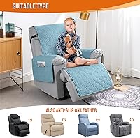 Vista 5 de VANSOFY Fundas 100% impermeables para sillas reclinables, funda antideslizante para silla reclinable para perros, protector de muebles, funda