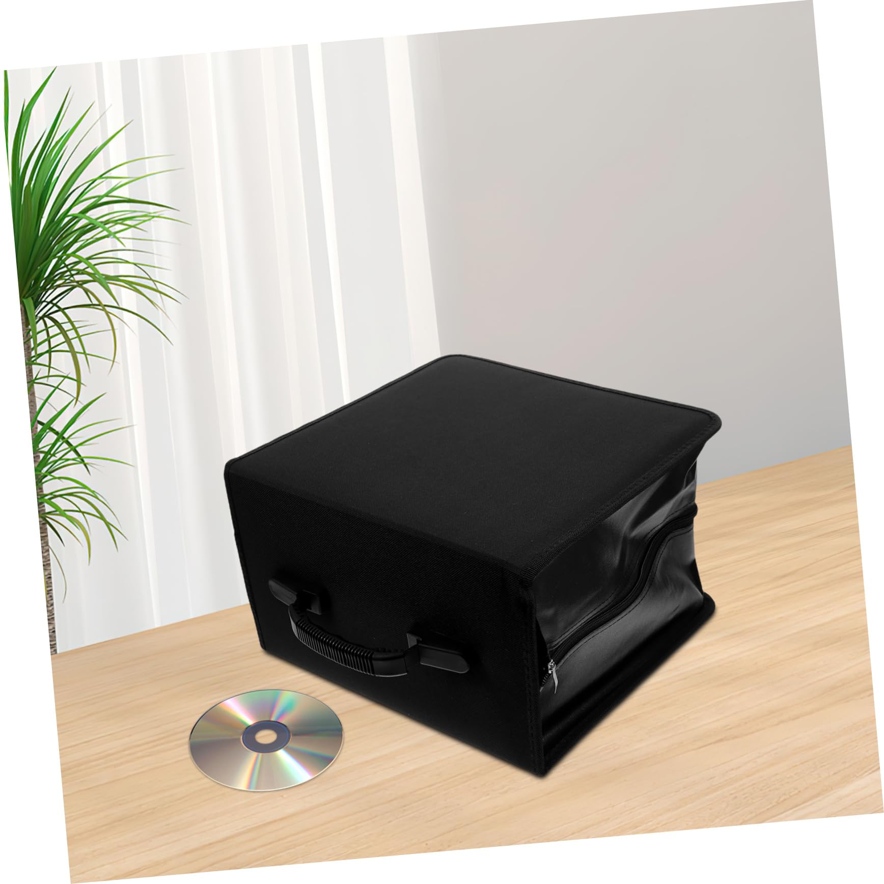 Garneck Scatola Porta Dvd in Pu con Maniglia Contenitore Rigido per CD Dvd Organizer per CD per Auto Custodia Portatile per Collezione di Dischi