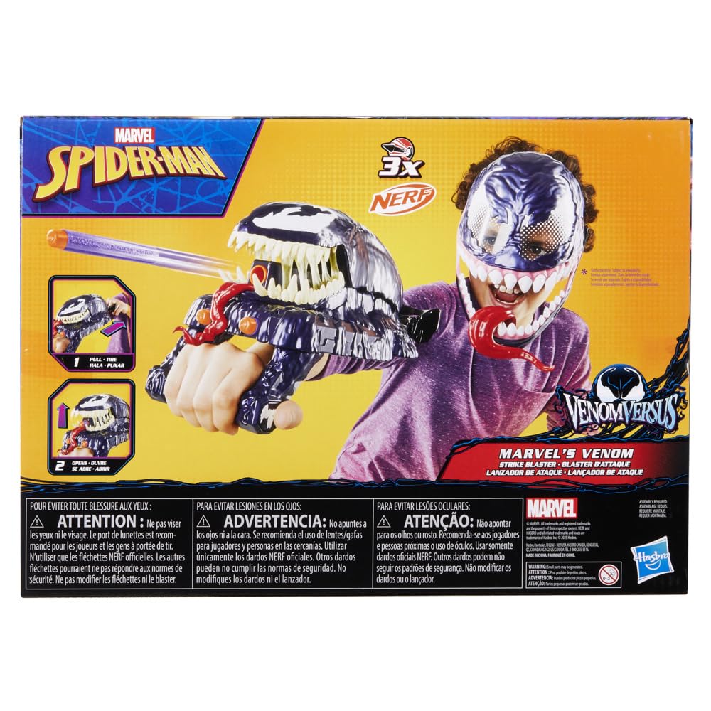 Wyrzutnia Venom Strike VenomVersus ze świata Spider-Mana Marvela, zabawka tematyczna Nerf Spider-Man