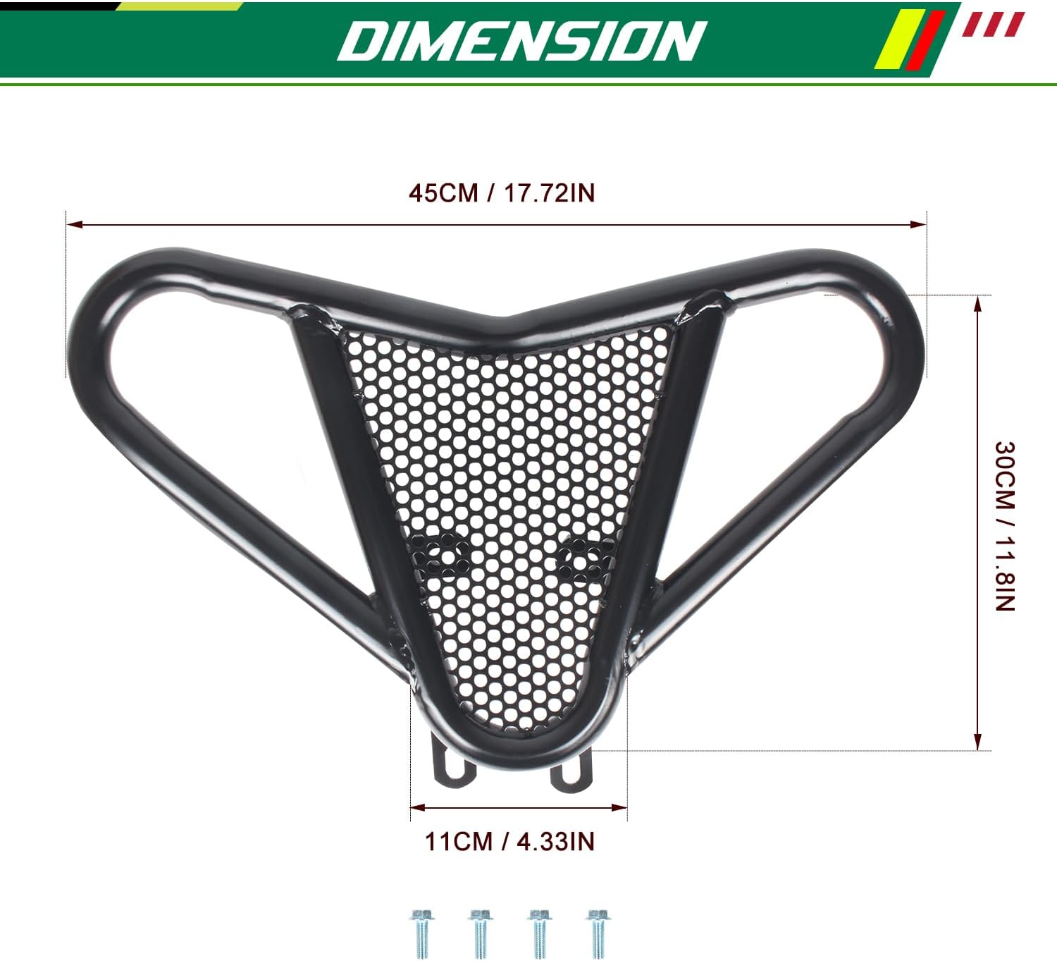 Front Bumper Compatible with 2006-2023 Yamaha Raptor 700 700R Accessories ATV Raptor YFM 700/ 700R Front Bumper Guard