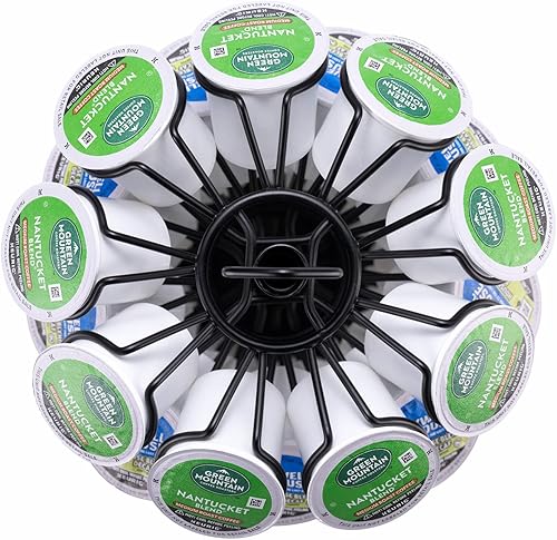 Miniatura 7 de Rice rat K-Cup - Almacenamiento de cápsulas de café, soporte para cápsulas de carrusel, almacenamiento para cápsulas K (54 cápsulas, 6 niveles)