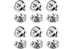 12PCS Real 925 Silver Earring Backs