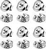 DELECOE 18K Yellow Gold Plated Earring Replacements, 925 Sterling Silver Earring Backs - Hypoallergenic, Secure - 12PCS/6 Pair