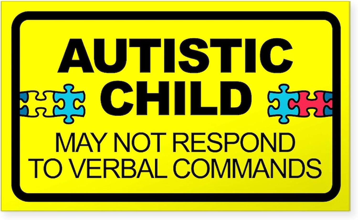 CafePress Autism Alert Rectangle Sticker Rectangle Bumper Sticker Car Decal