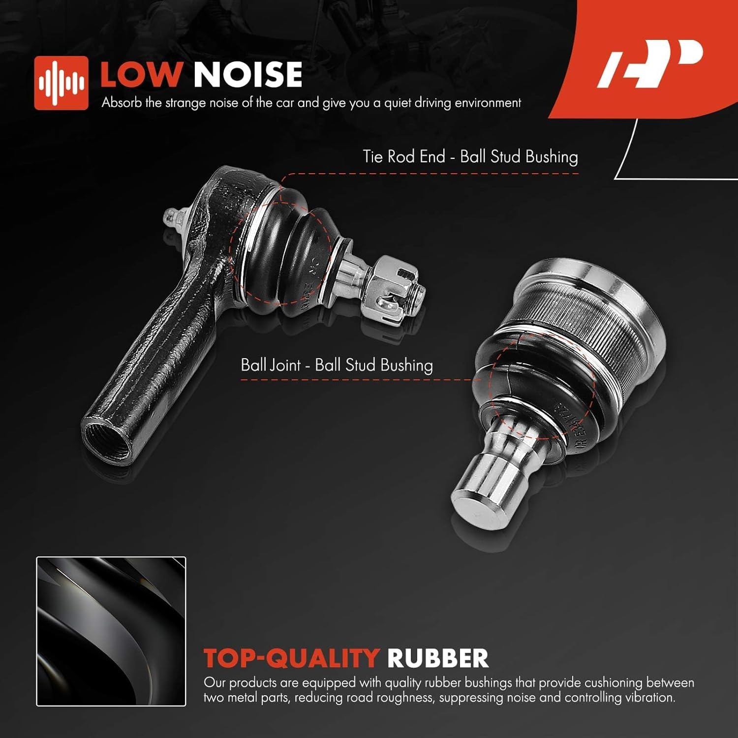 A-Premium Set of 6, Front Lower Ball Joint, Inner Outer Tie Rod End, Compatible with Ford Escape 2001-2007, Mazda Tribute 2001-2006, Mercury Mariner 2005-2007