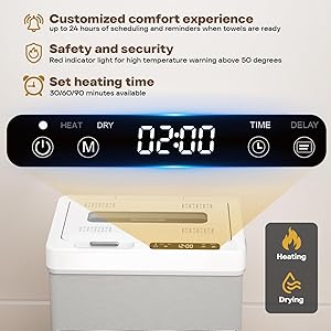 VIPBATH 35L Towel Warmer Gift Set  Family-Sized Foldable Design with Window, Dual Safety Shut-Off for Overheat & Tip-Over, 12 Aroma Discs  A Spa-Like Luxury for Home & Loved Ones