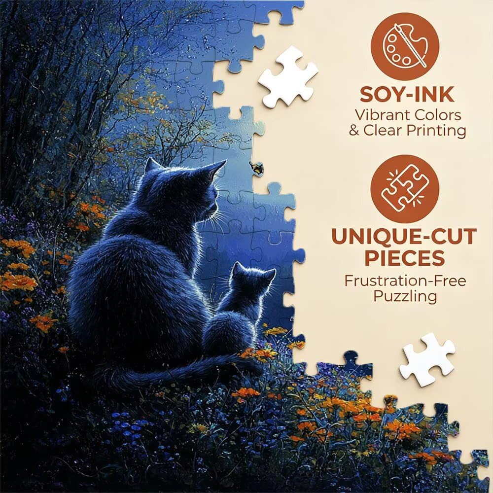 Puzzle dla dorosłych, 5000 elementów, 5000 elementów, kot, niebieskie niebo, puzzle, imponujące klasyczne puzzle, wymagające gry rodzinne, do dekoracji domu i prezentów DX0YL2-639