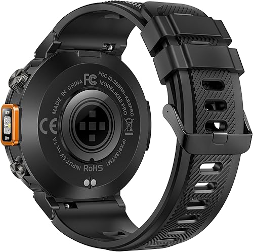 Miniatura 21 de Foxhawk Relojes inteligentes militares con rastreador GPS, reloj inteligente resistente HD de 1.45 pulgadas con brújula linterna LED, reloj
