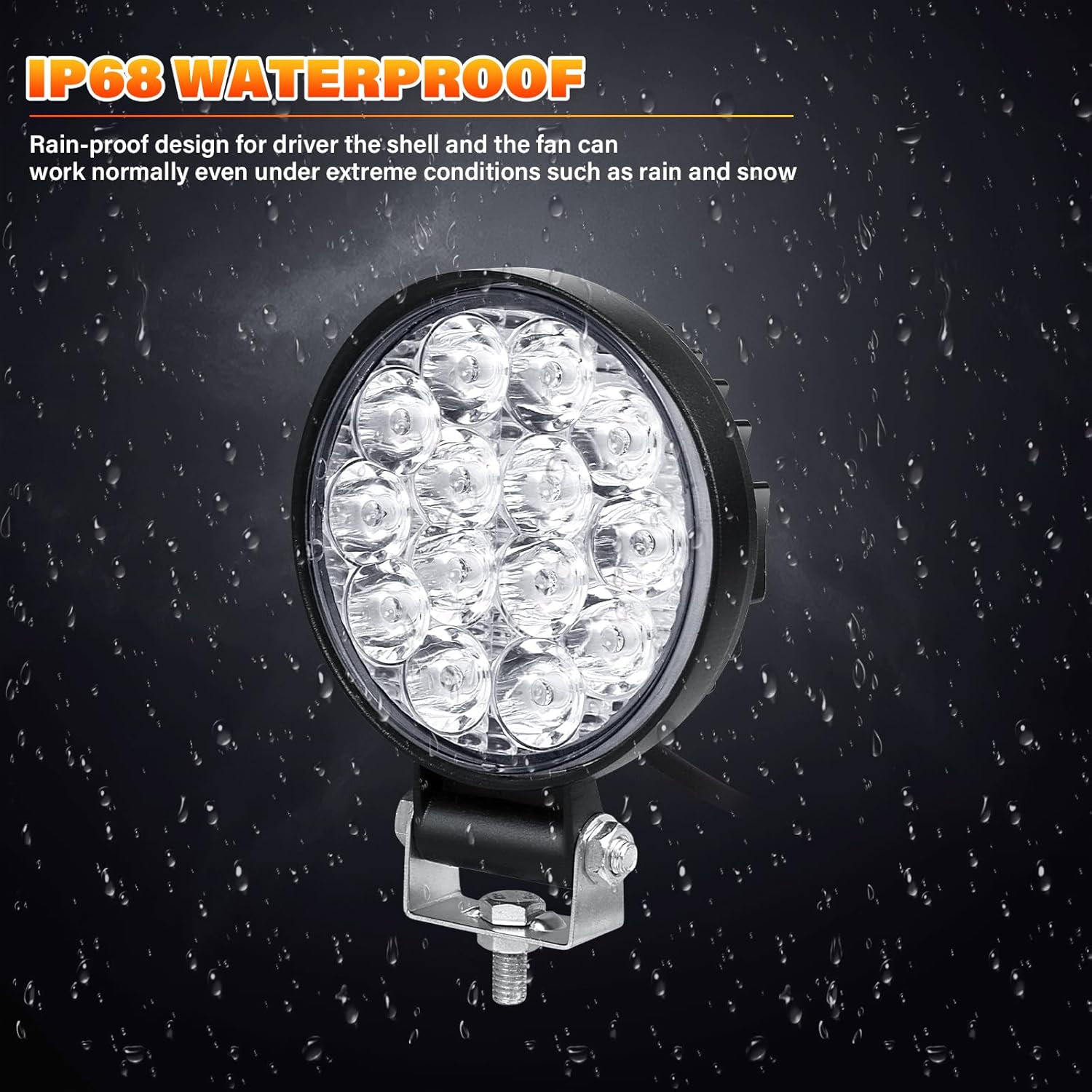 RIGIDON 4PCS 42W Mini LED Fog Light,4Inch Spot LED Work Light Pod Lights Driving Off-Road LED Light Bar for Truck Marine Boat Pickup ATV UTV 4X4WD Forklift SUV Motorcycle