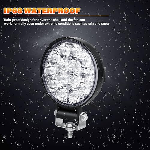 Miniatura 6 de Willpower 10 unidades de 6 pulgadas 5.9 in 42 W mini luz de trabajo LED ultra fina haz de luz LED Pods luces de conducción 12V 24V Offroad Lámparas
