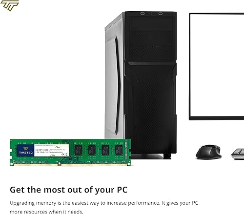 Miniatura 4 de Timetec 8 GB DDR3 1600 MHz (DDR3-1600) PC3-12800 Módulo RAM de memoria RAM sin ECC sin búfer 1,5 V CL11, 2Rx8, doble rango, 240 pines, UDIMM para