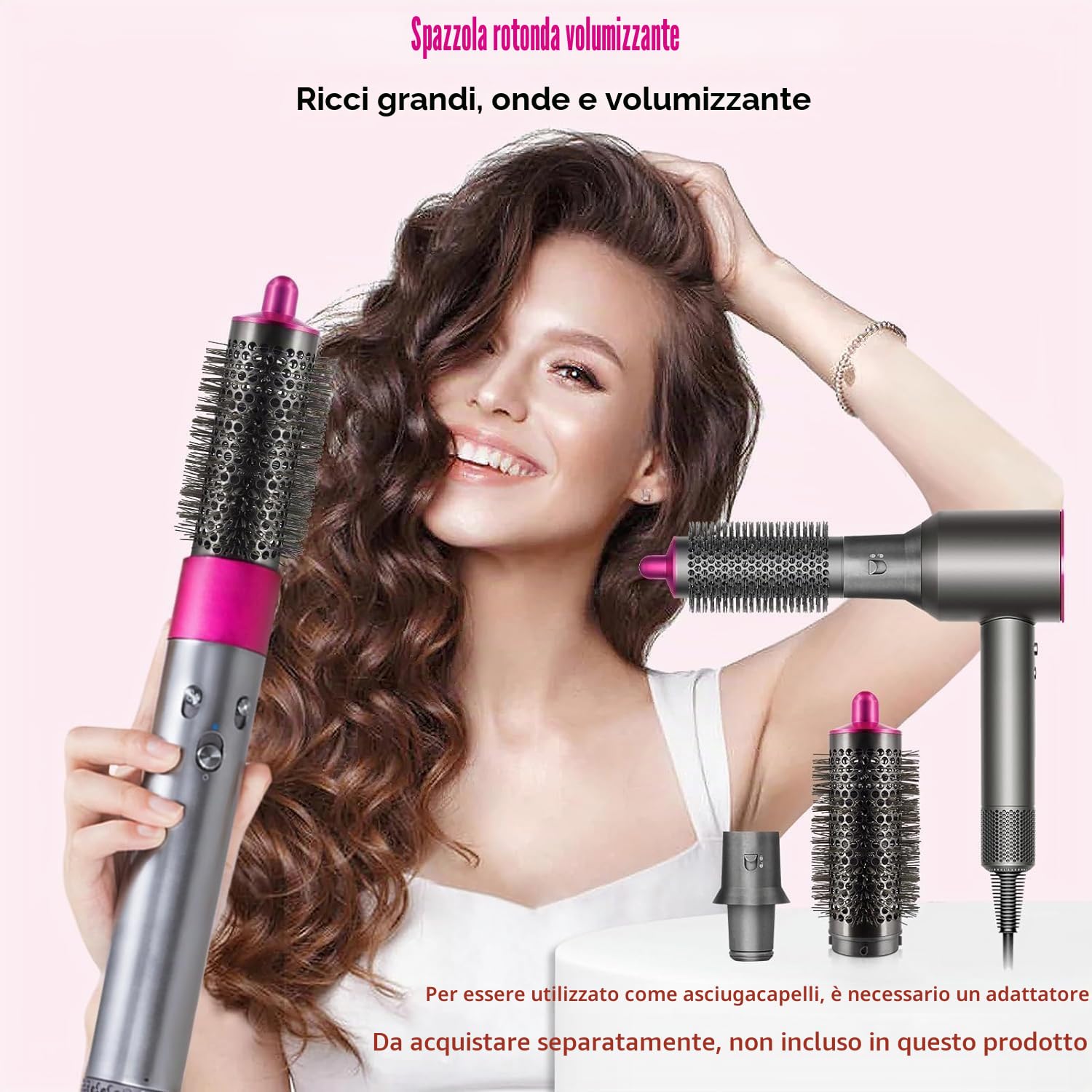 Chuancheng Kit di accessori per capelli per asciugacapelli per Dyson per Supersonic, arricciacapelli automatico, accessorio per diversi stili di capelli