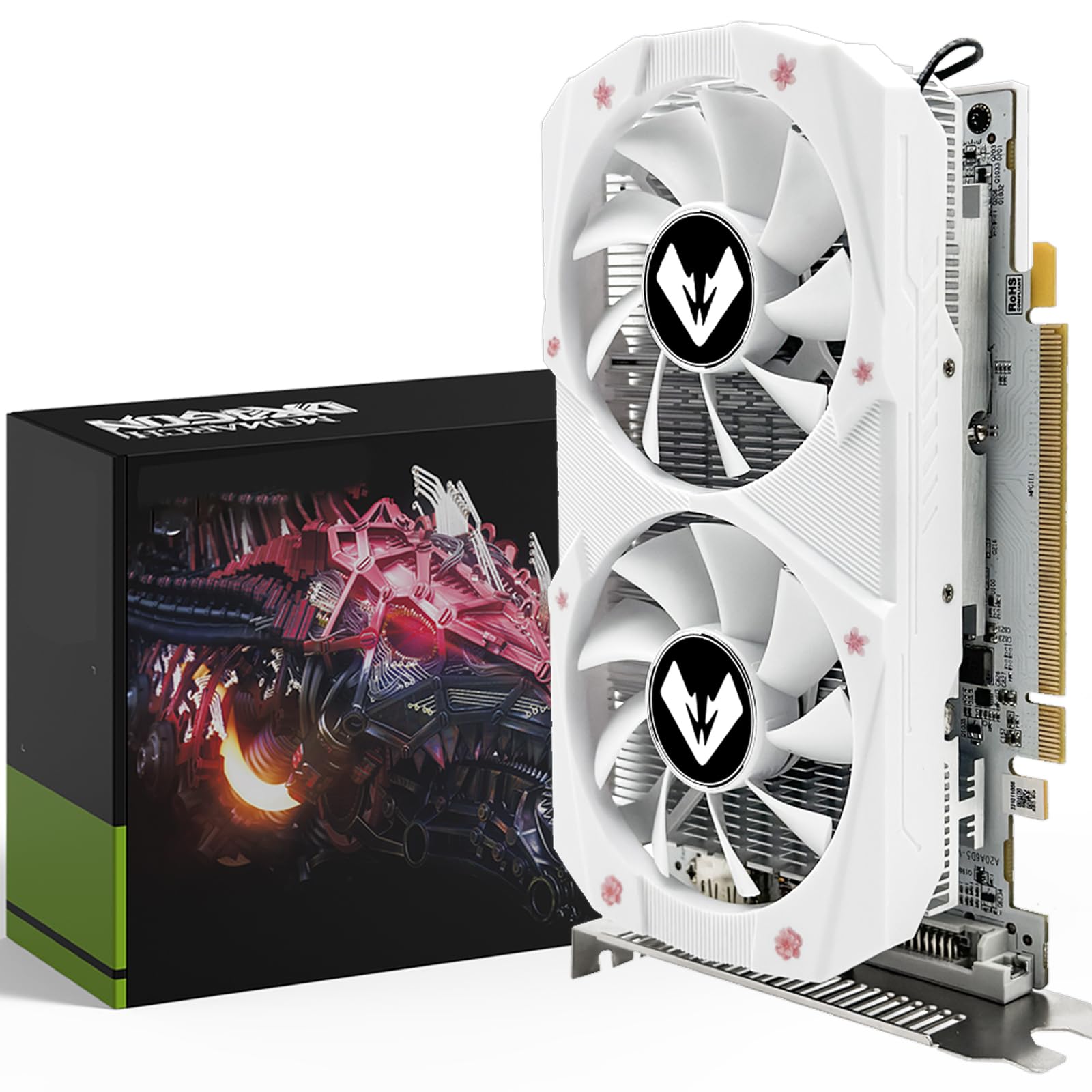 Amazon | MOUGOL AMD Radeon RX 580 8GB ホワイト グラフィックボード