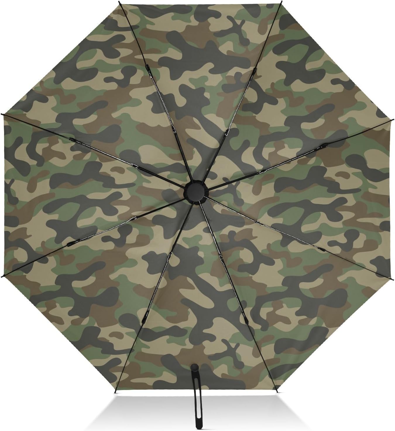 Large Windproof Umbrella Auto Open Folding Umbrella, 8 Ribs Rain Proof Reverse Umbrella for Travel Golf-(Blue Sky Clouds (1))