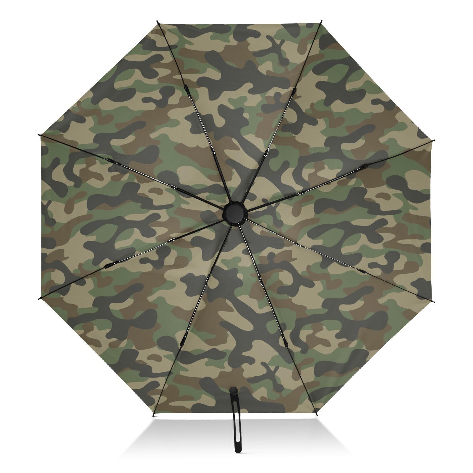 Large Windproof Umbrella Auto Open Folding Umbrella, 8 Ribs Rain Proof Reverse Umbrella for Travel Golf-(Blue Sky Clouds (1))