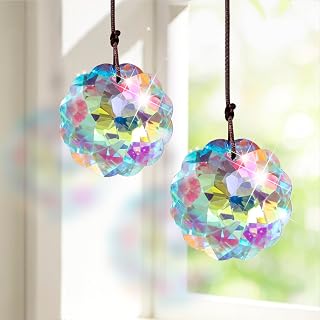 Colorful Prismatic - Decorative Light Reflecting Prismatic lens Pendant, Ideally for Home Decor and Garden Hanging Ornament