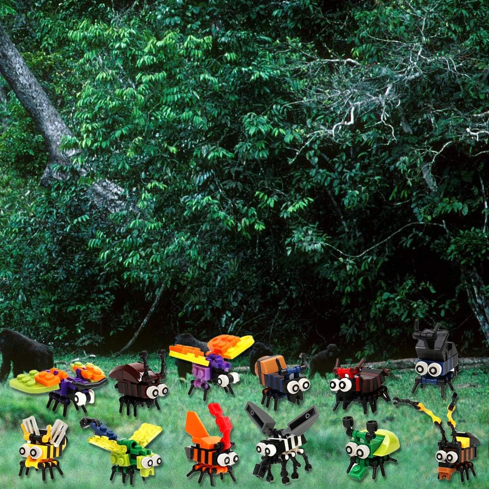 IAMGlobal 12 Mini Animal Building Blocks Toy Set, Animals Figures Stem Toys, Party Supplies Gifts Party Favor for Kids, Goodie Bags, Birthday, Carnival Prizes (A) : Toys & Games