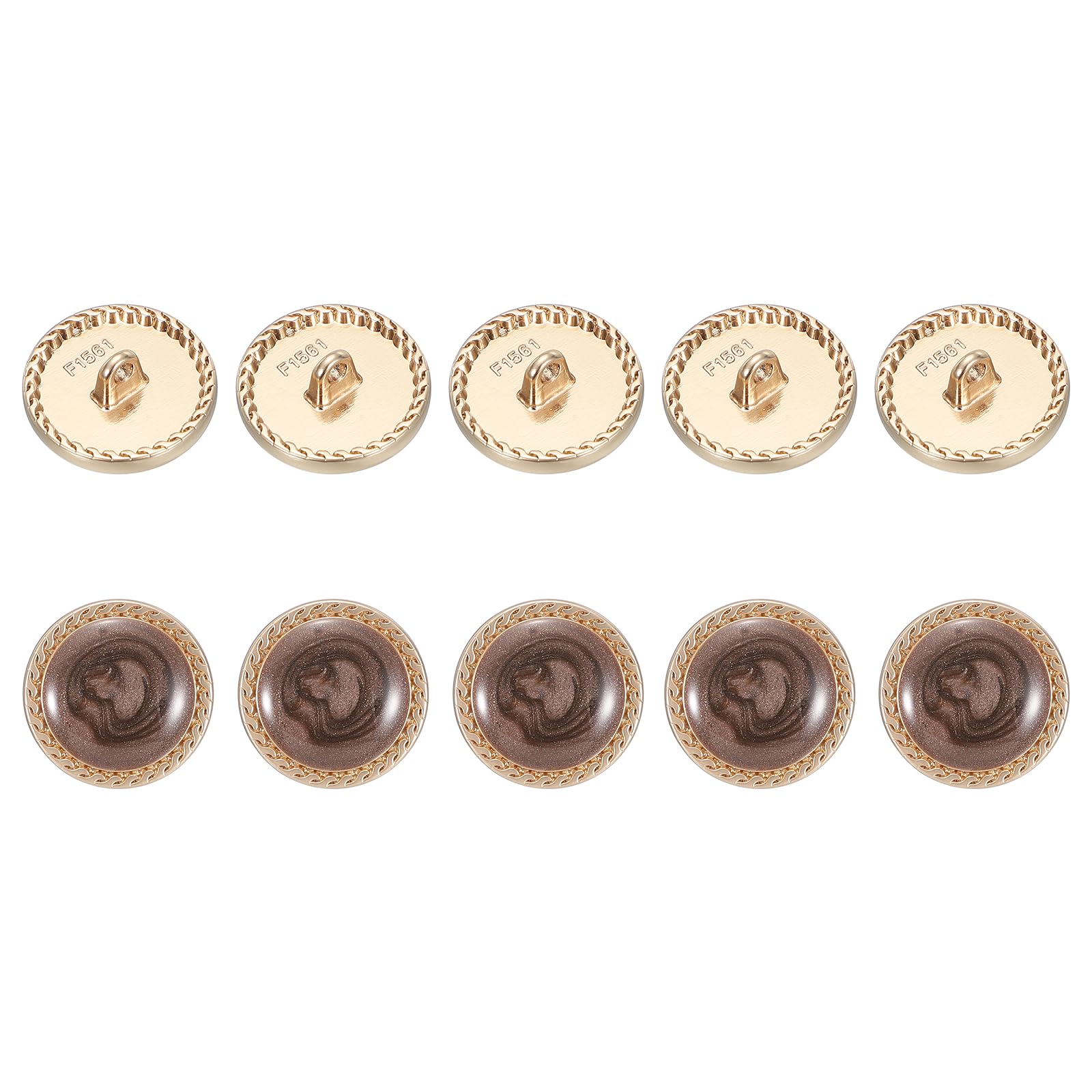 PATIKIL 10Pcs Buttons for Clothes, 0.8 Inch(20mm) Vintage Round Buttons for Sewing Crafts Women's Coats Blouses Jackets Dress Decoration, Coffee
