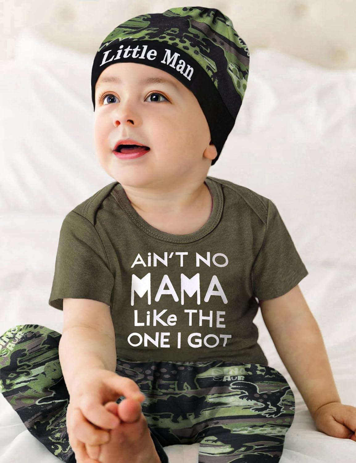 AGAPENG Baby Boy Clothes Newborn Boy Outfits Infant Letter Print Romper Long Pants Hat 3PCS Baby Boy's Clothing: Clothing, Shoes & Jewelry