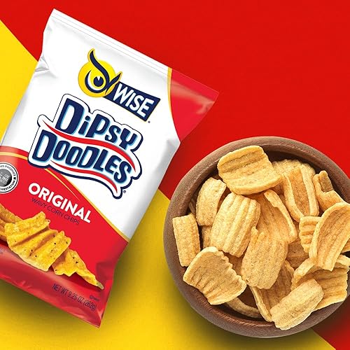 Miniatura 3 de Wise Snacks Dipsy Doodles - Chips de maíz ondulados, originales, chips a granel para aperitivos divertidos y sabrosos sin gluten, 0.00 oz de grasa