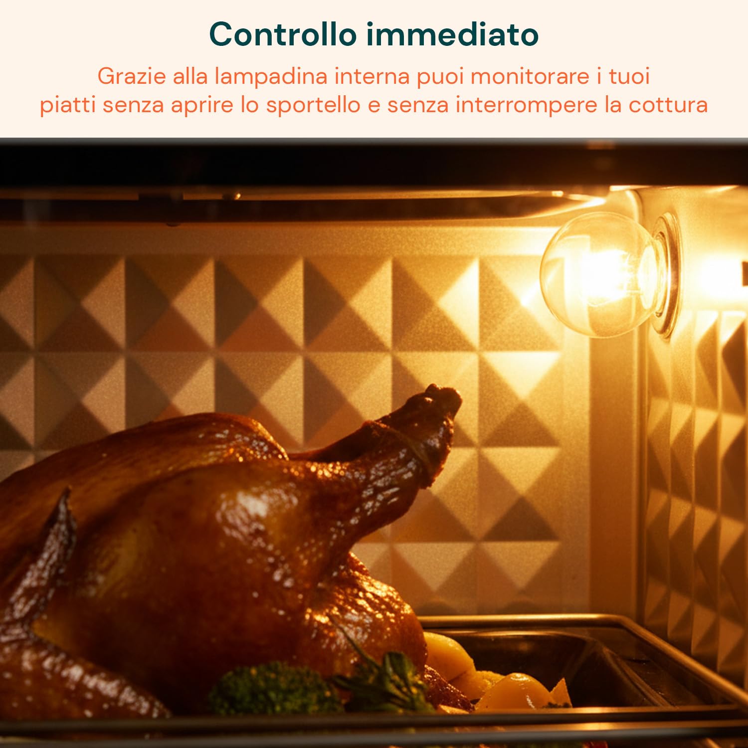 Avilia Forno Elettrico in Acciaio Inox Nero 2500W da 70L - Ideale per Cuocere e Riscaldare in Modo Salutare Arrosti, Pizze e Grandi Qantità di Cibo - Temperatura Fino a 320°C con Funzione Ventilata