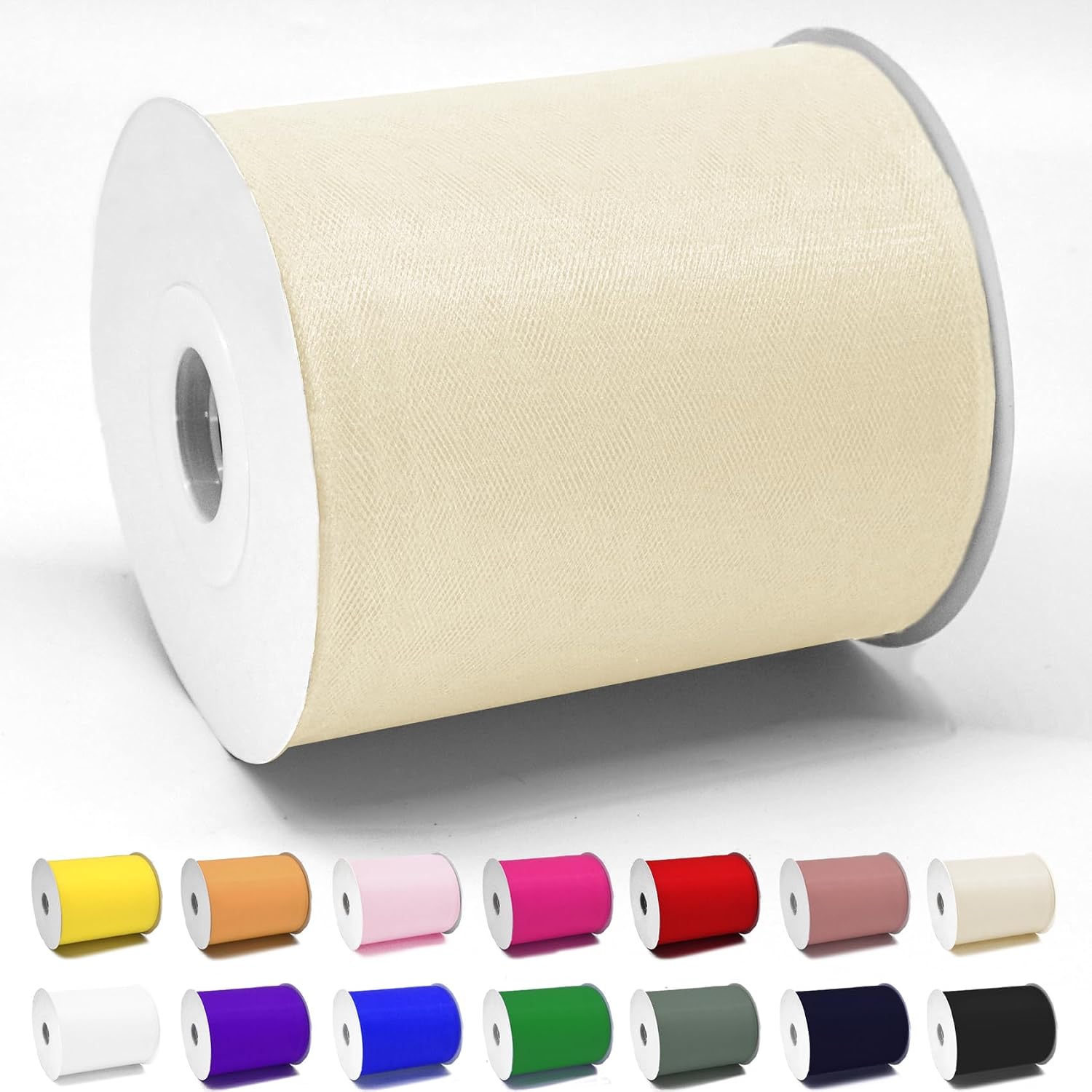 Black Tulle Fabric Roll 6 Inch by 100 Yards (300 feet) Sheer Netting Spool for Gift Wrapping Halloween Party Decorations Tutu Skirt Wreath Wedding DIY Crafts