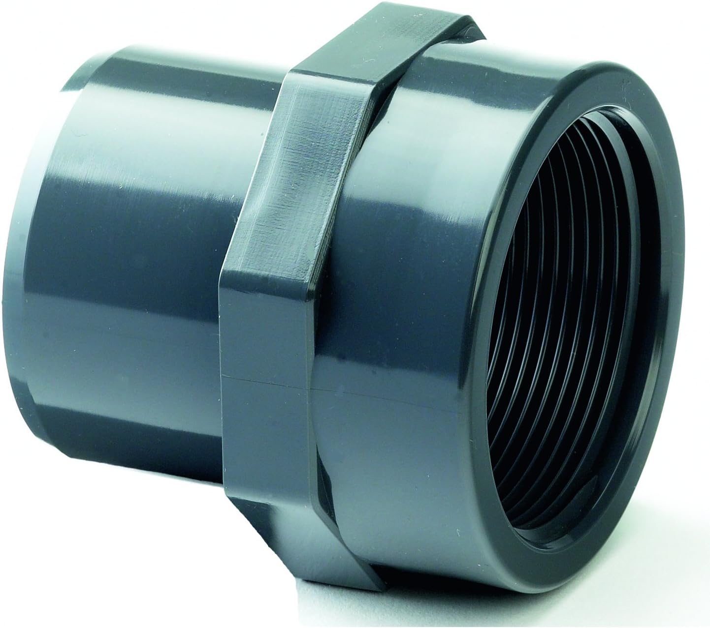 PVC Adaptor Male Tlain/Female Threaded (BSP) 40mm x 1 1/4"