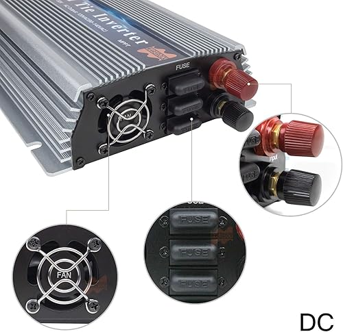 Miniatura 4 de 1000W 12V viento 18V rejilla Tie onda sinusoidal pura MPPT inversor de energía solar DC 10.5V-30V CA 110V 120V trabajable para EE.UU. Seleccionable