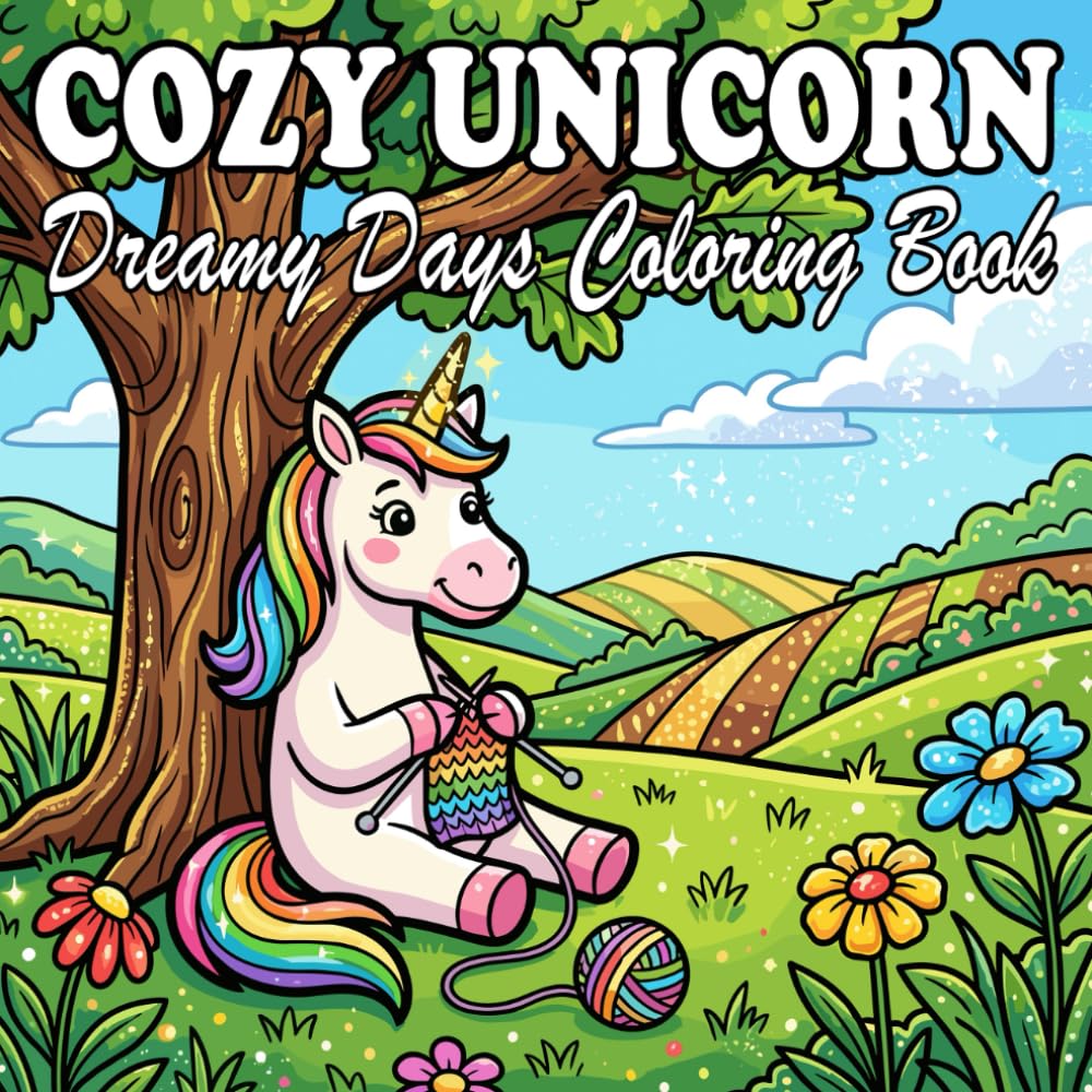 Cozy Unicorn Coloring Book: Cute and Relaxing Unicorn Scenes for Kids and Adults