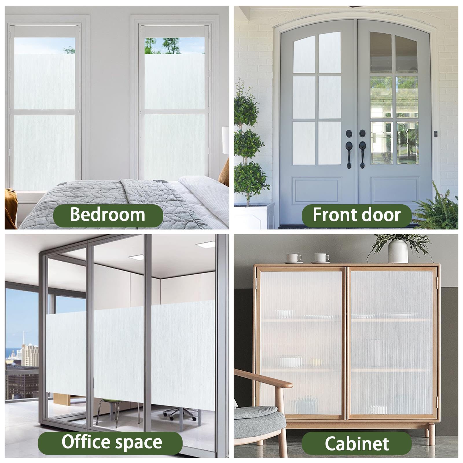 Fensterfolie Blickdicht Milchglasfolie Sichtschutzfolie 90×400cm