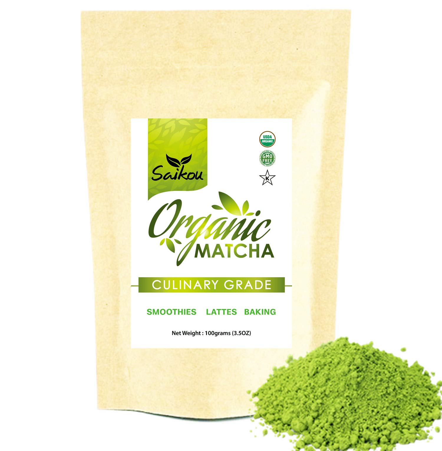 Matcha Green Tea Powder Classic Culinary Grade Organic For Lattes Smoothies Baking Natural Energy 3.5oz