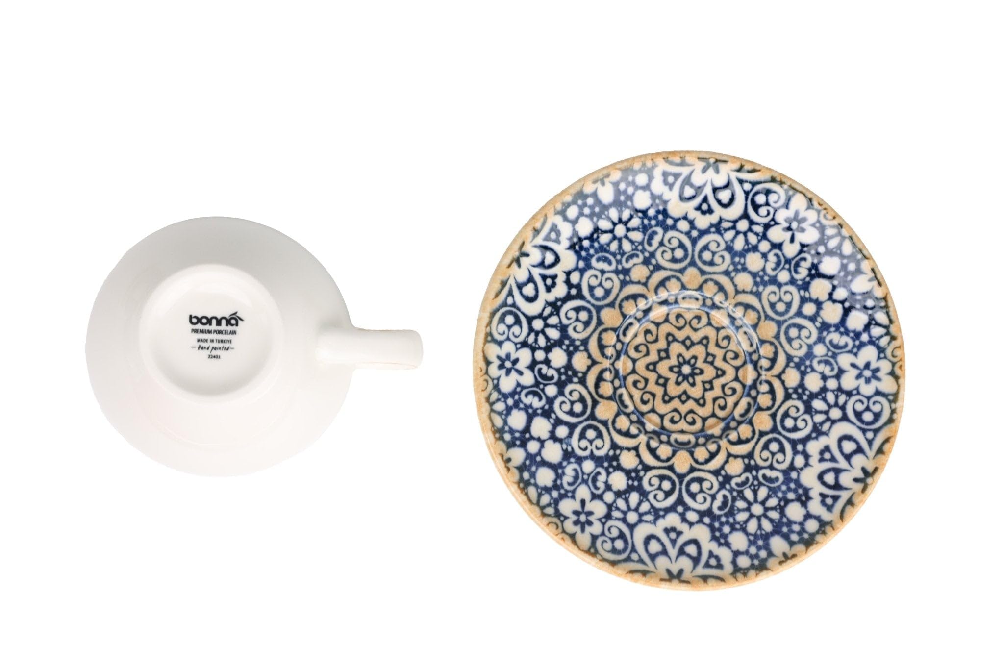Bonna Alhambra - Teetassen und Untertasse - 230 cc - Porzellan - 6er set