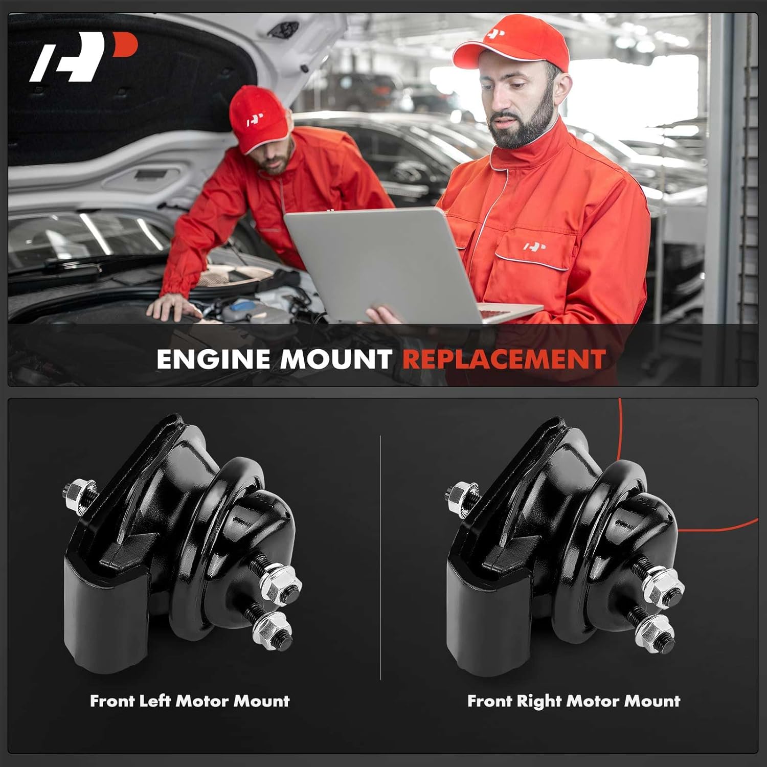 A-Premium 2PCS Front Left and Right Engine Motor Mount Kit Compatible with Nissan Frontier 1999-2004, Pathfinder 2001-2004, Xterra 2000-2004 & Infiniti QX4 2001-2003, 3.3L, 3.5L, Replace# 112204W000