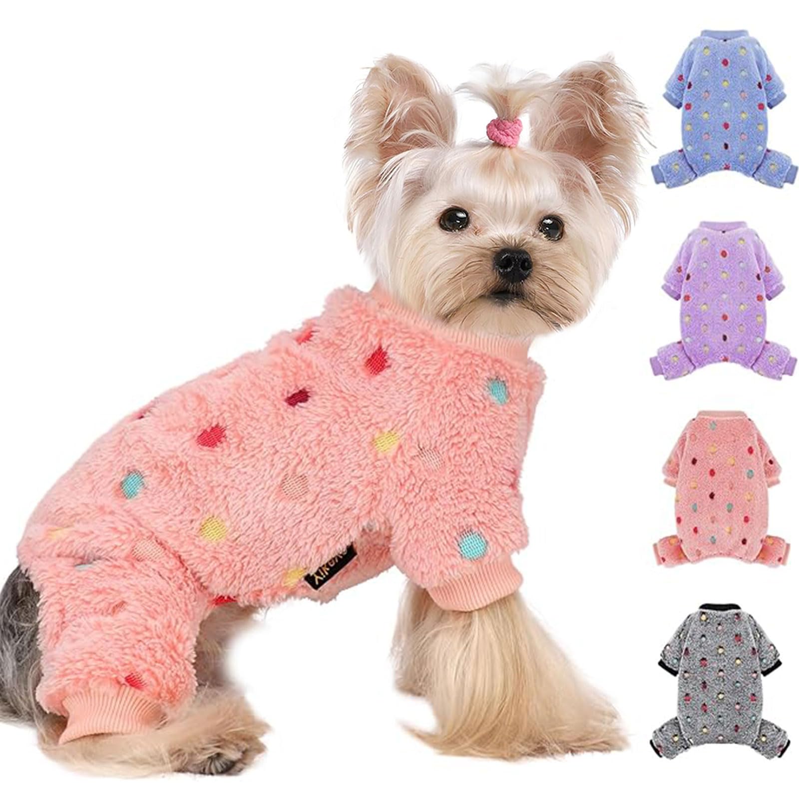 YIKEYO Dog Pajamas for Small Dogs Boy and Girl,Cotton Small Dog Sweater, Stretchable Pet Jammies Puppy Outfits for Dogs Female Male, Winter Doggie Pjs