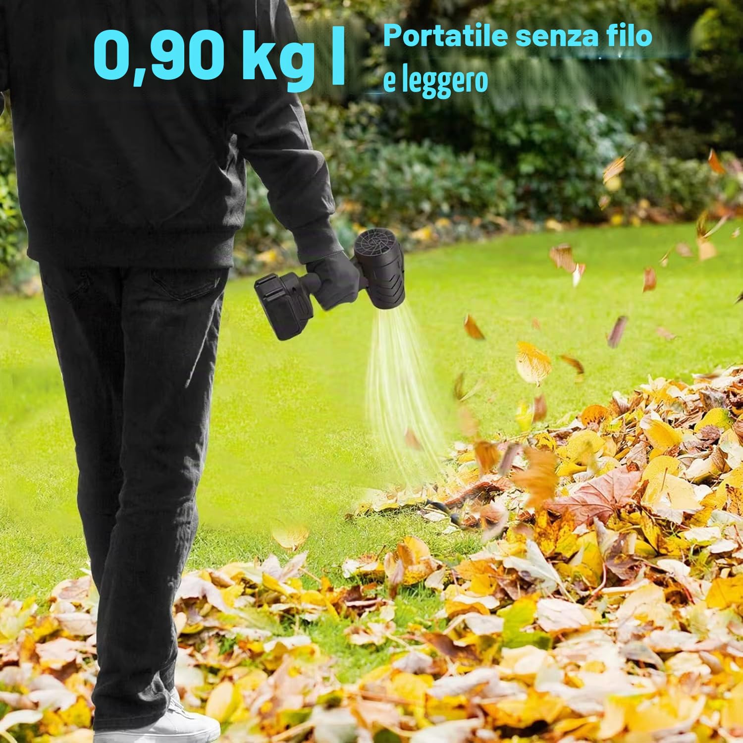 Set Idropulitrice Cordless con 2 Batterie 48v, Pistola a Spruzzo ad Alta Pressione,Soffiatore Cordless, Accessori Multipli, per Pulizia Auto e Giardino 48v con 2 batterie