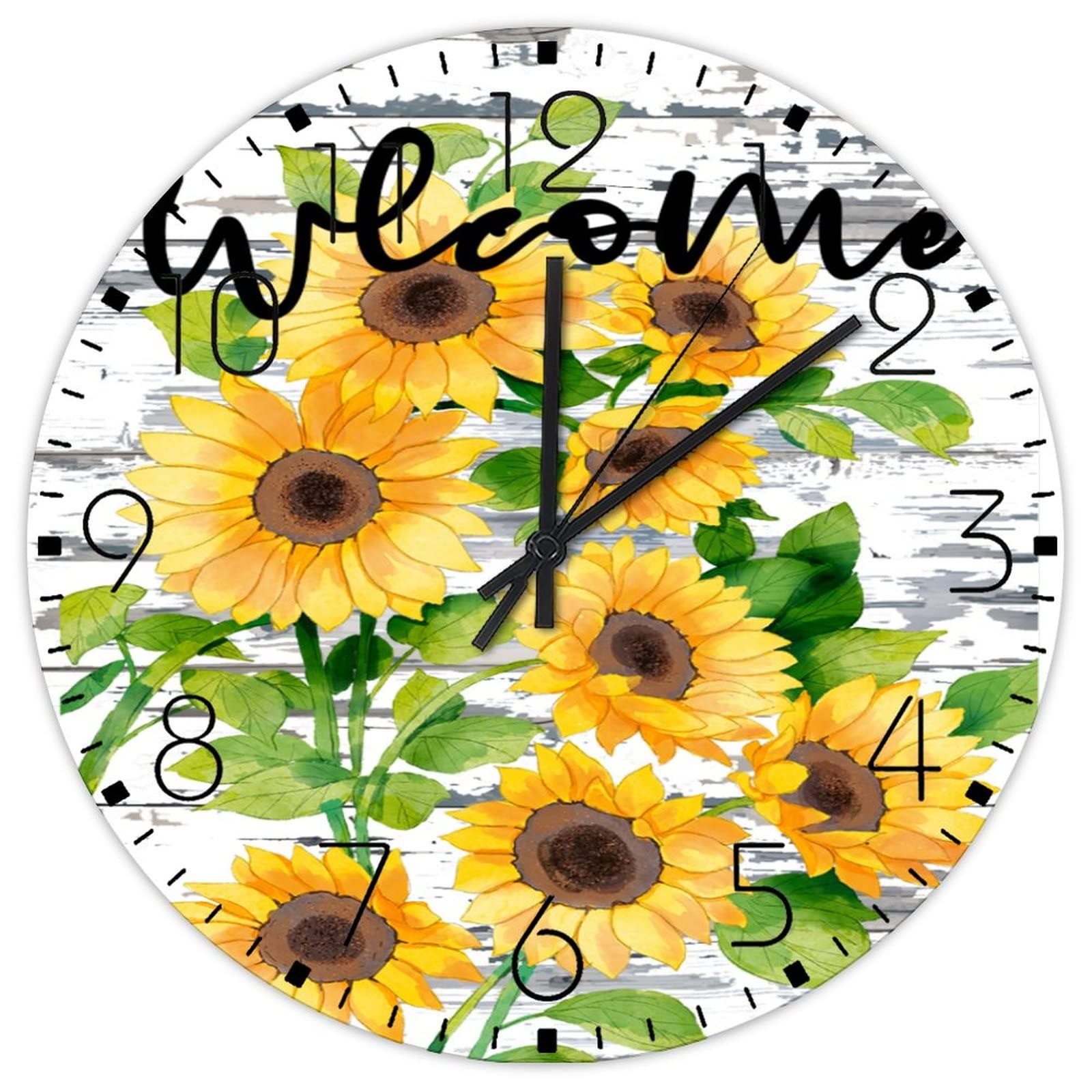 Horloge murale en bois pour salle de fitness et garage vintage 38cm