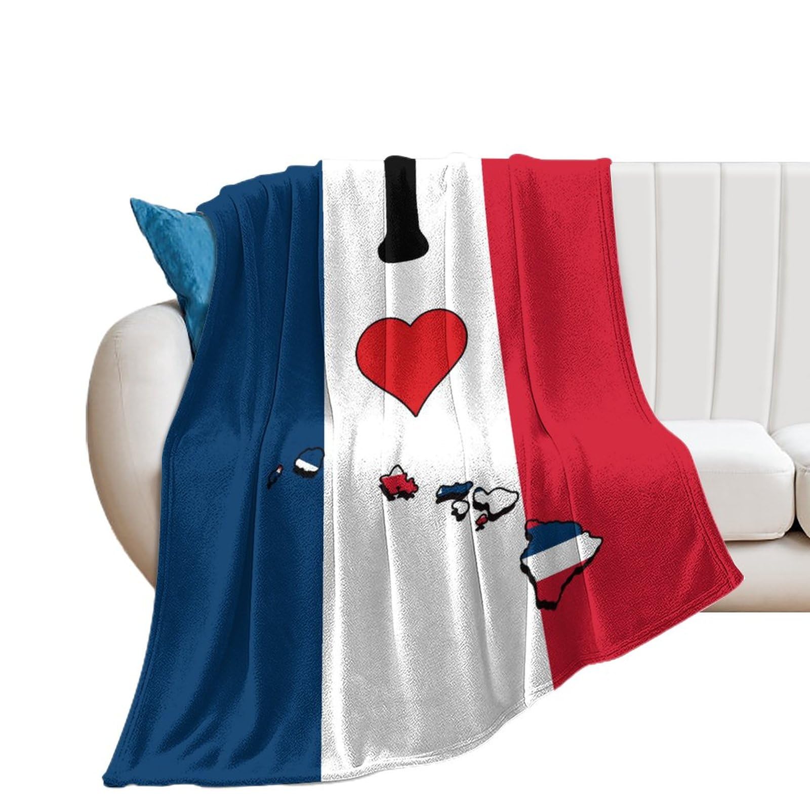 Couverture en flanelle de qualité supérieure motif drapeau Hawaï