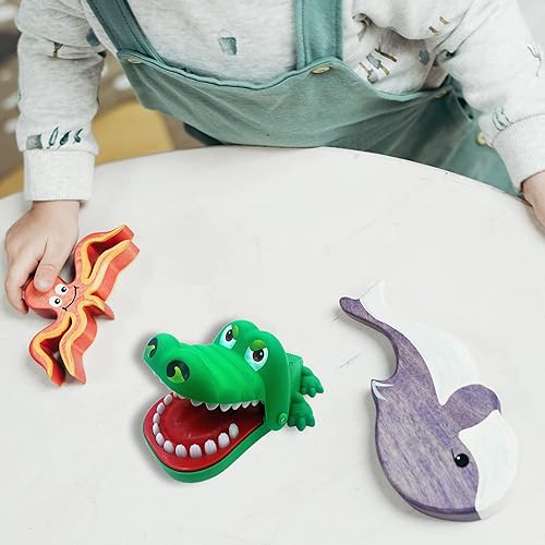 Miniatura 3 de MAYTRBOU PJJ Juego de dentista de cocodrilo, juego de dientes de cocodrilo grandes, juego para niños, juego de cocodrilo con dientes, juego de viaje