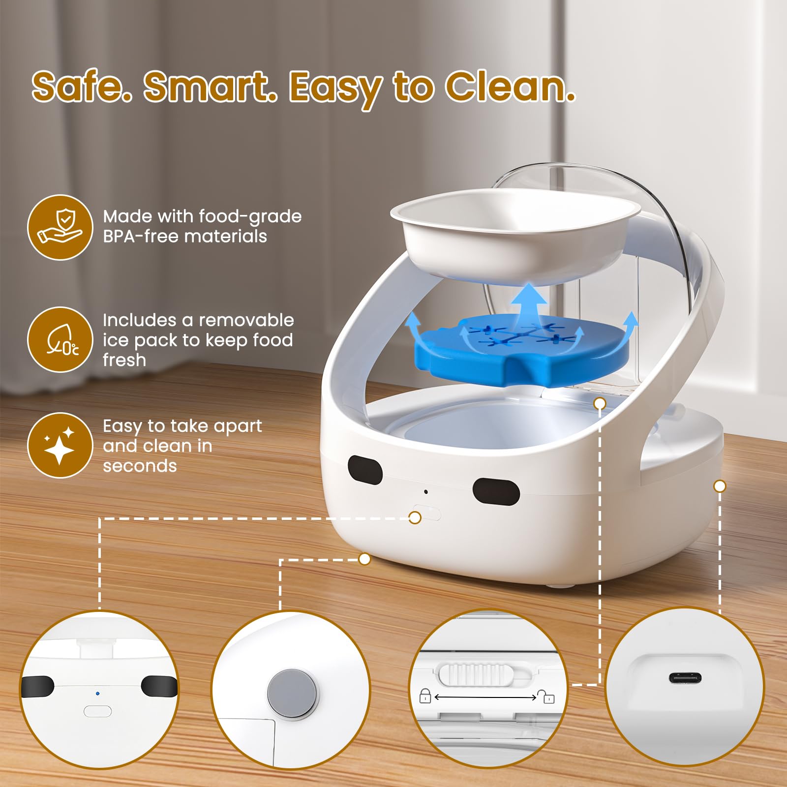 Collar-Activated Automatic Cat Feeder with Personalized Meal Access, Prevents Food Stealing, Portion Control Feeding System for Multi-Cat Homes — view 5