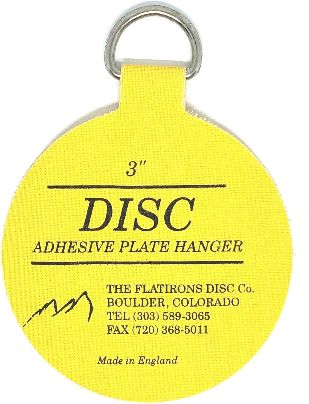Disc Flatirons - Invisible English - Adhesive Plate Hanger, 3 inch - (10 Pack)