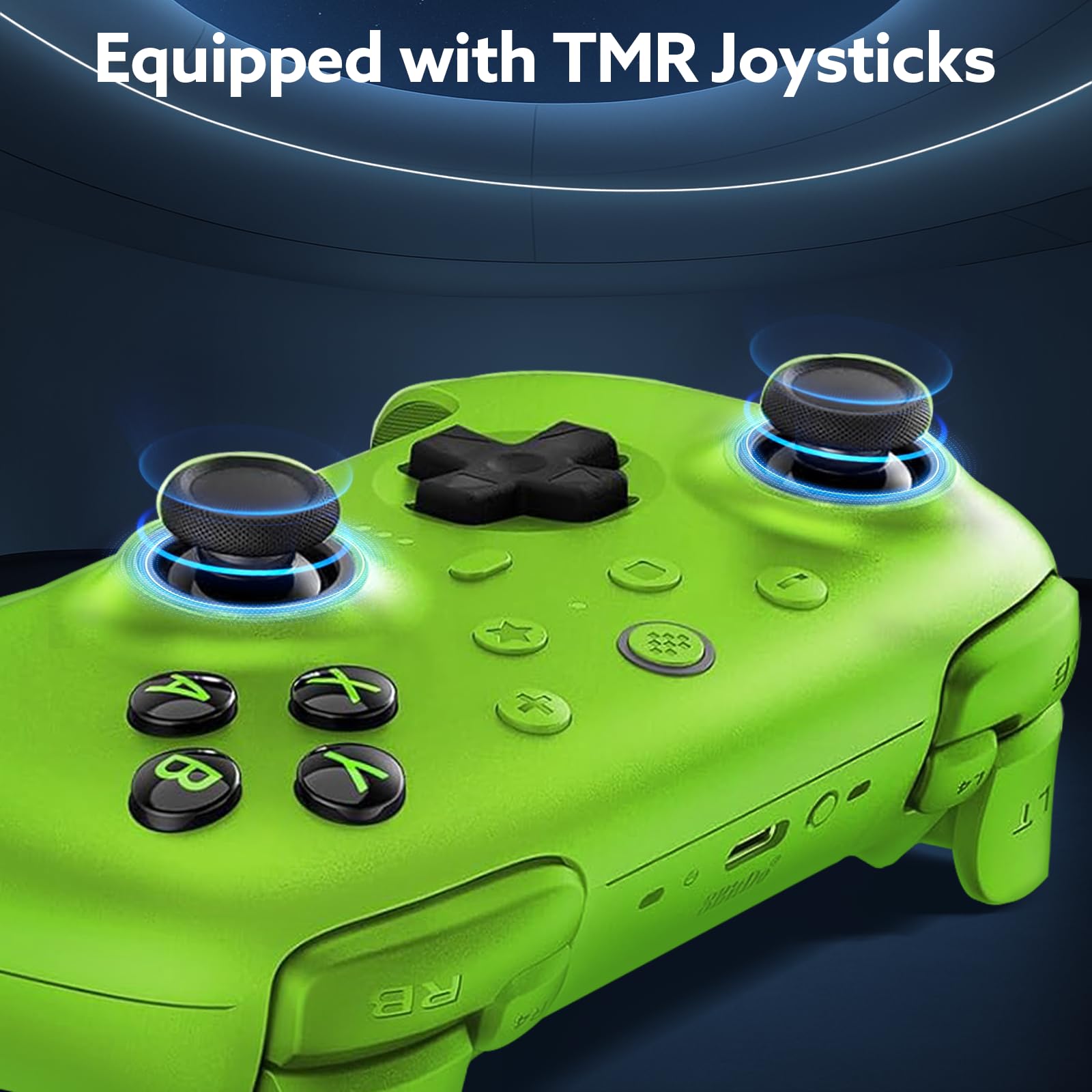 LONGYI Controller Wireless 8BitDo Ultimate 2 con Joystick TMR per Windows e Android, Controller di gioco con Trigger Commutabili Hall Effect/Tactile, Anello Luminoso RGB, Stazione di Ricarica