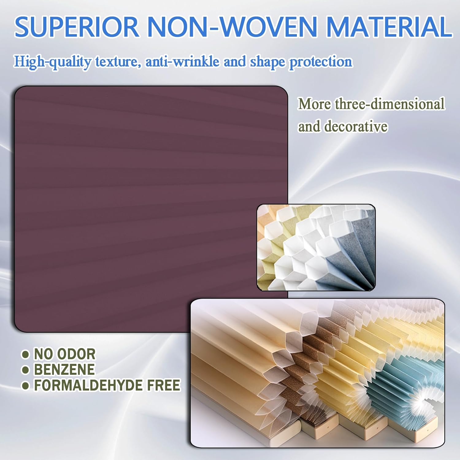 Custom Blackout Cellular Window Shades Cordless Blinds Honeycomb Blinds for Windows, Window Shades Thermal for Home, Room Darkening Cellular Door Blinds for Kitchen Easy to Install(Size:16"W*48"H,Colo